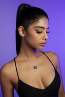 Floral Heart Amulet Silver Pendant