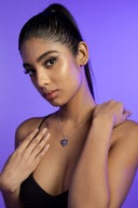 Floral Heart Amulet Silver Pendant