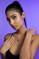 Floral Heart Amulet Silver Pendant