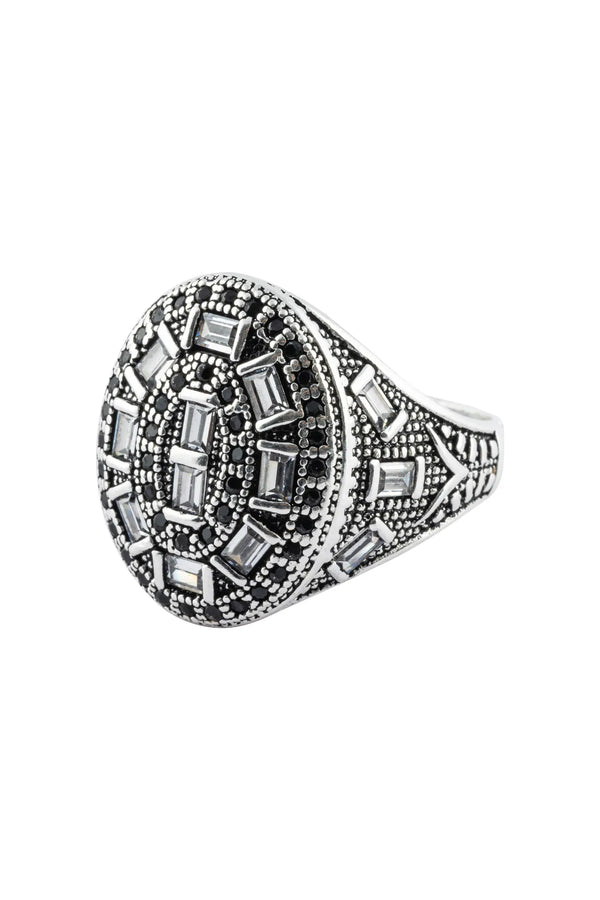 Regal Stone Men’s Silver Ring