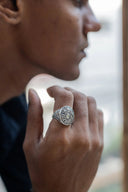 Regal Stone Men’s Silver Ring Parman