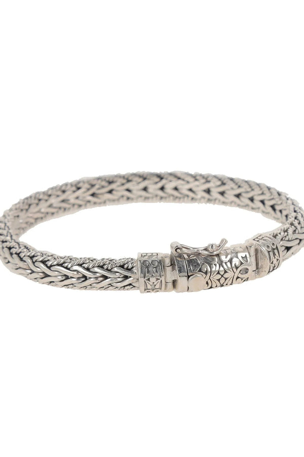 Regal Weave Men’s Silver Bracelet Parman