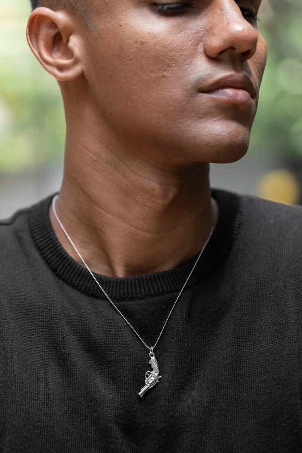 Revolver Men’s Silver Pendant Parman