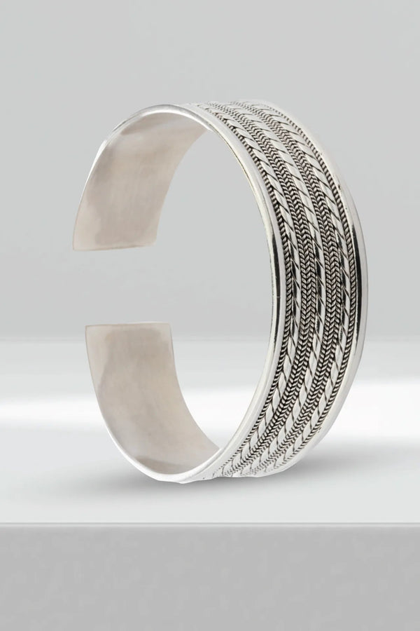 Rudra Wideband Silver Bracelet Parman