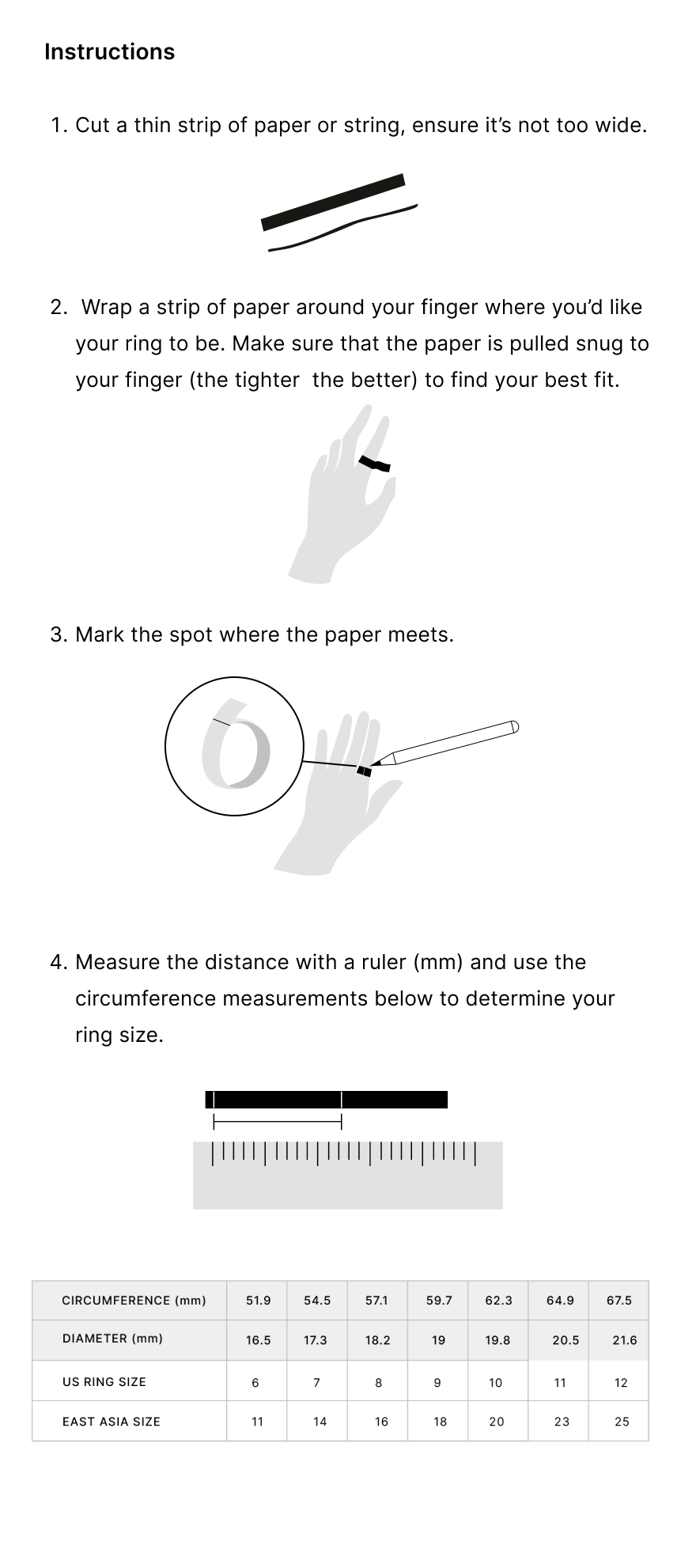 MEASURE MY FINGER