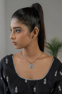 Sacred Om Ethnic Silver Pendant Parman