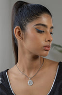 Sacred Om Ethnic Silver Pendant Parman