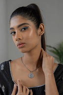 Sacred Om Ethnic Silver Pendant Parman