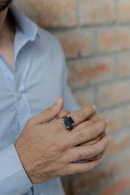 Samson Black Men’s Silver Ring Parman