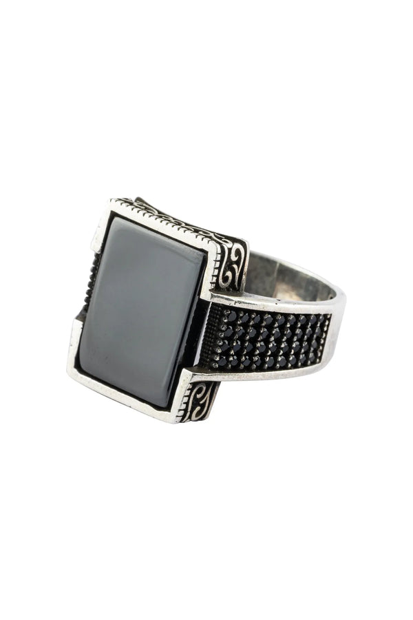 Samson Black Men’s Silver Ring