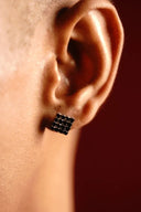 Shadow Pixel Silver Studs