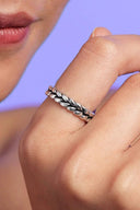 Simone Weave Silver Ring Parman