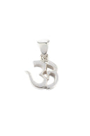 Simple Om Silver Pendant Parman