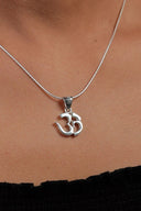 Simple Om Silver Pendant Parman