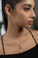 Simple Om Silver Pendant Parman