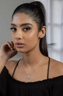 Simple Om Silver Pendant Parman