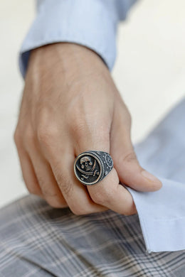 Skull Ahoy Men’s Silver Ring Parman