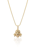 Stacked Skull Silver Pendant