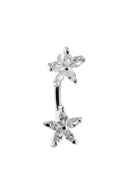 Elektra Floral Silver Belly Button Ring