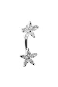 Elektra Floral Silver Belly Button Ring Parman
