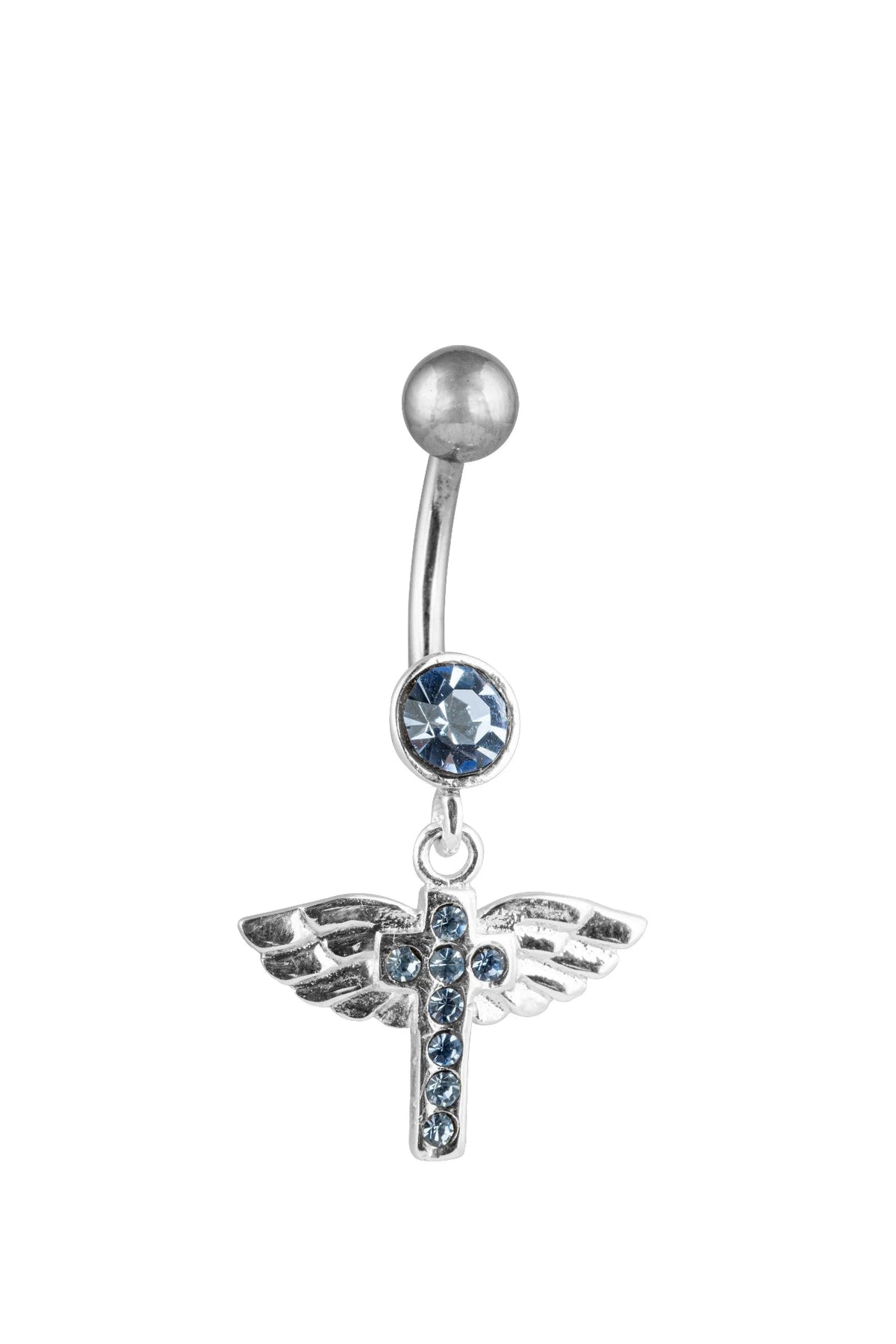 Gabrielle Angel Silver Belly Button Ring Parman