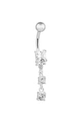 Ophelia Luxury Silver Belly Button Ring Parman