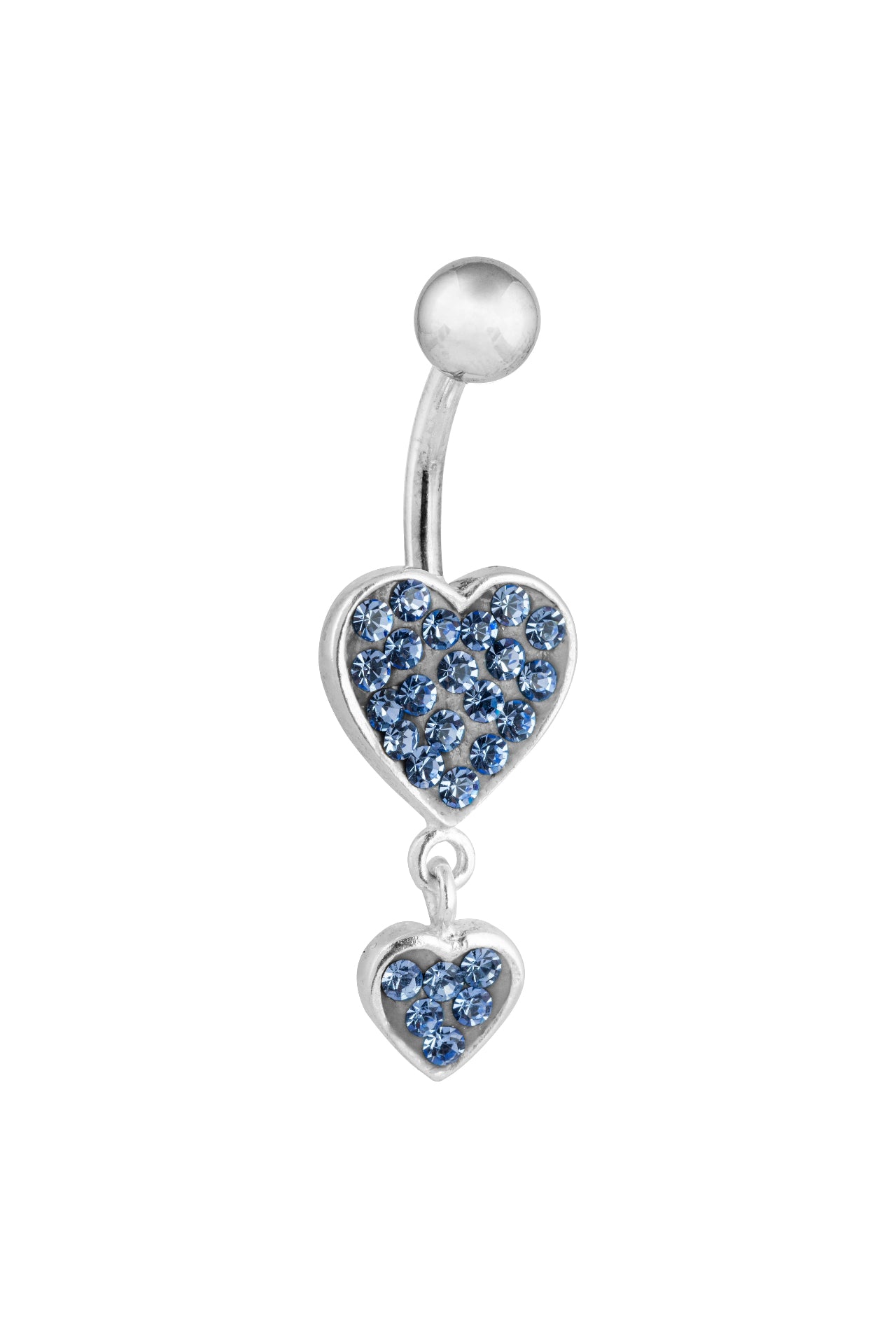 Gaia Heart Silver Belly Button Ring