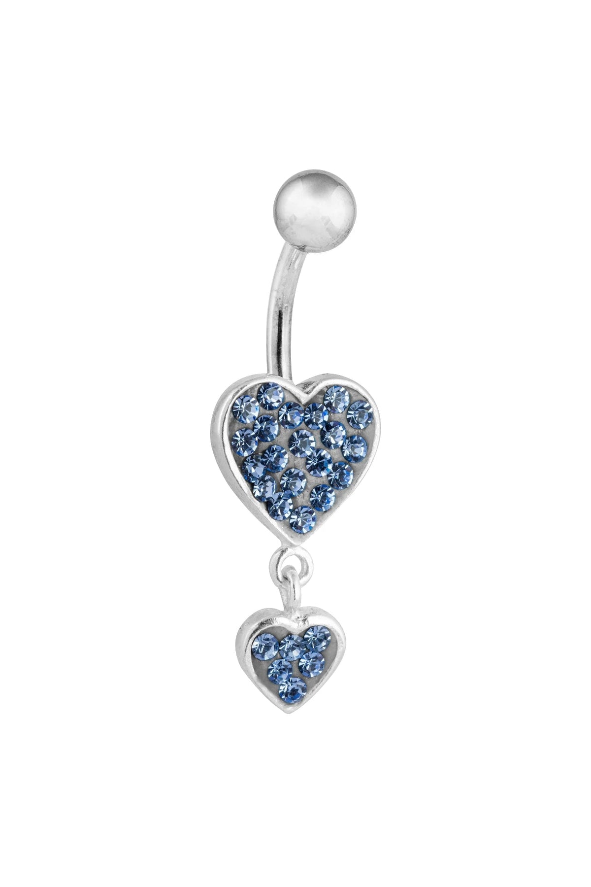 Gaia Heart Silver Belly Button Ring Parman