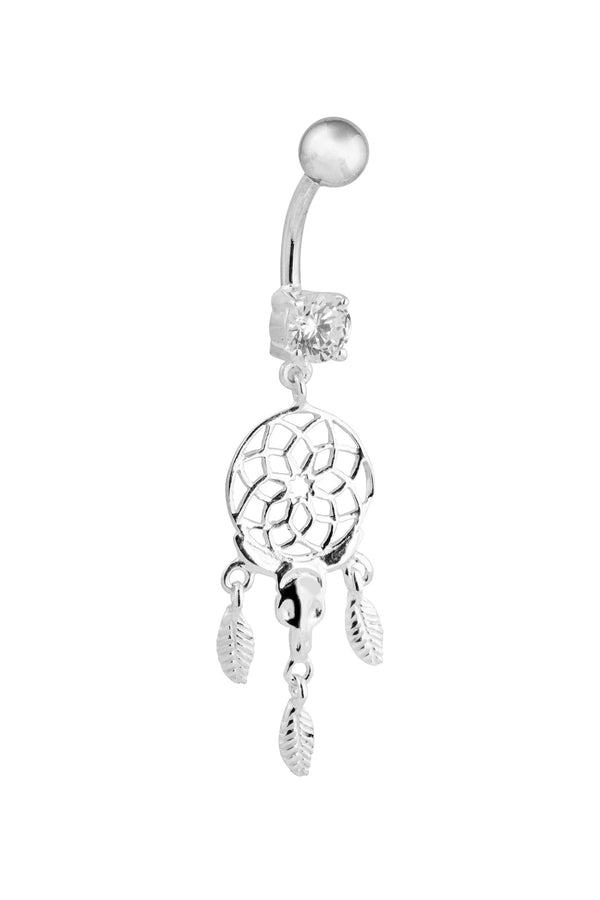 Alexandra Dreamcatcher Silver Belly Button Ring Parman