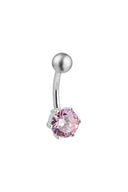Hera Gem Silver Belly Button Ring