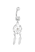 Astra Dreamcatcher Silver Belly Button Ring Parman