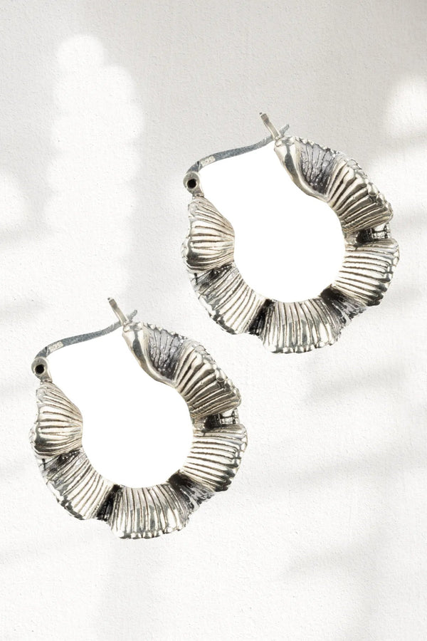 Myrtle Aqua Silver Earrings Parman
