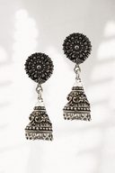 Mayuri Jhumka Silver Earrings