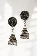 Mayuri Jhumka Silver Earrings Parman
