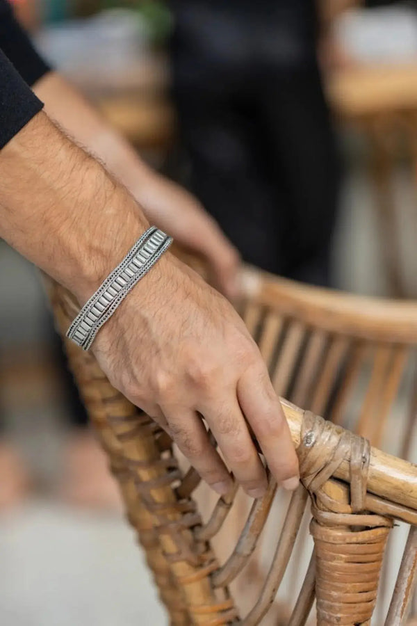 Wound Up Men’s Silver Bracelet Parman