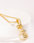Money Moves Silver Pendant