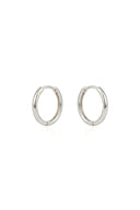 Eterna Minimal Silver Hoops